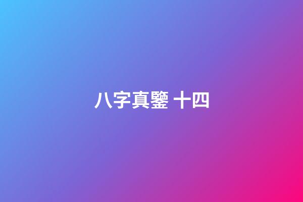 八字真鑒 十四